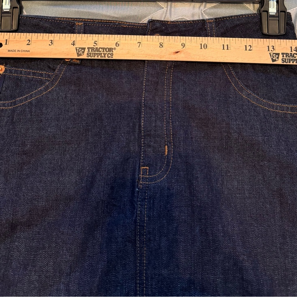 VTG Authentic GUESS Women's Press Denim Blue Skirt. Size 16 (Waist 14”). - Picture 11 of 11
